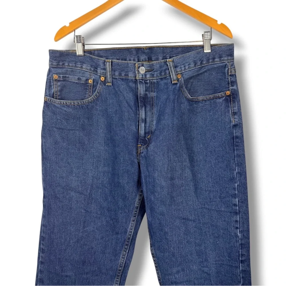 Levis 505 Regular Fit Denim Jeans Mens 36x30 Blue‎ Straight Leg Cotton Denim Y2K